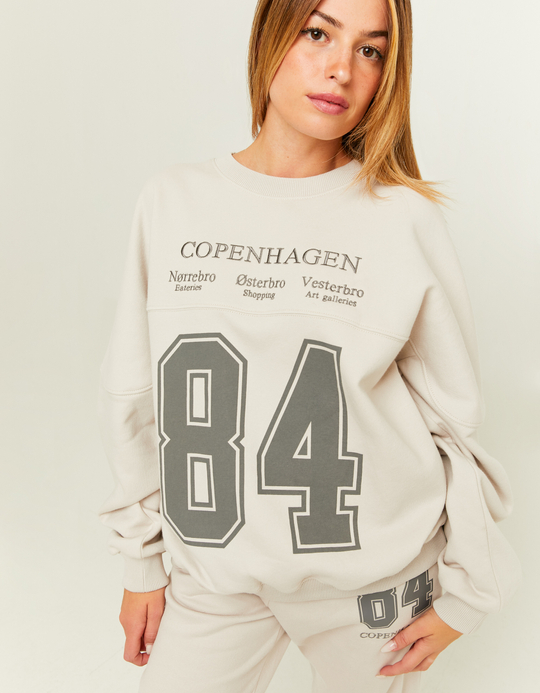 TALLY WEiJL, Beige Printed Sweatshirt for Women