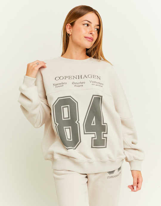 TALLY WEiJL, Beige Printed Sweatshirt for Women