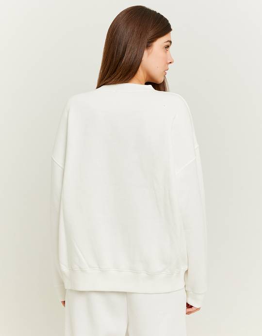 TALLY WEiJL, Sweatshirt oversize imprimé varsity gris for Women