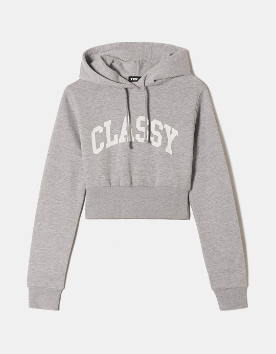 TALLY WEiJL, Sweat à Capuche Court Gris for Women