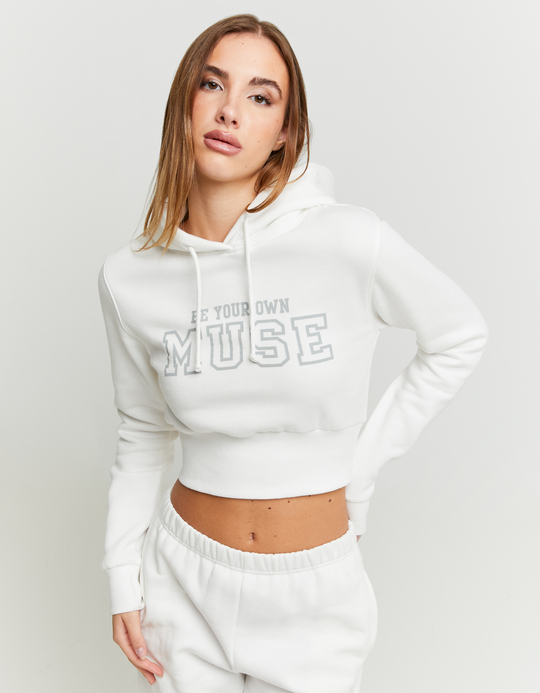 TALLY WEiJL, Sweat à Capuche Court Blanc for Women