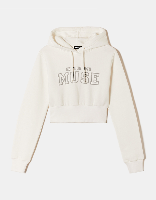 TALLY WEiJL, Sweat à Capuche Court Blanc for Women