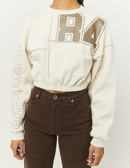 TALLY WEiJL, Sweatshirt Imprimé Court Beige for Women