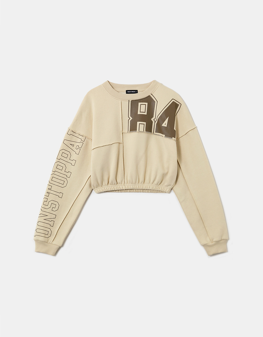 TALLY WEiJL, Sweatshirt Imprimé Court Beige for Women