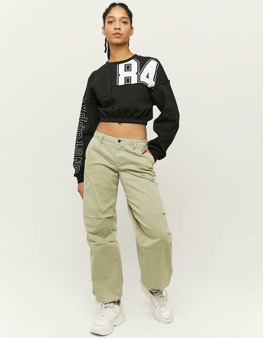 TALLY WEiJL, Sweatshirt Imprimé Court Noir for Women