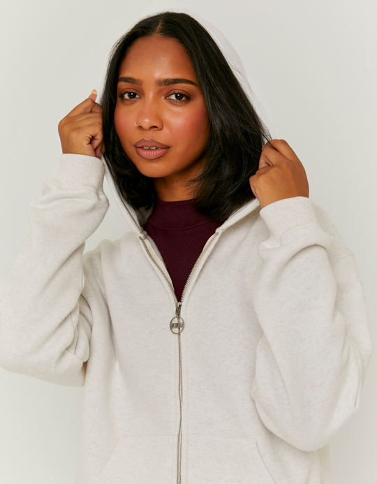TALLY WEiJL, Beiger Zip-Up Hoodie for Women