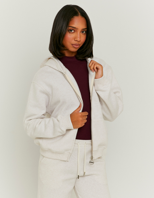 TALLY WEiJL, Beiger Zip-Up Hoodie for Women