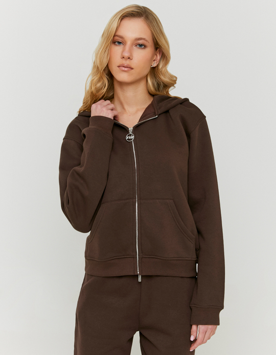 TALLY WEiJL, Braun Zip-Up Hoodie for Women