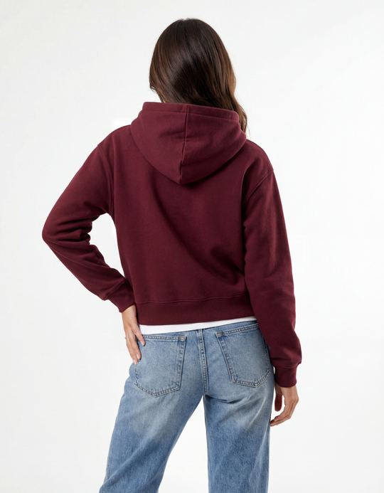 TALLY WEiJL, Burgundy Zip Up Hoodie for Women