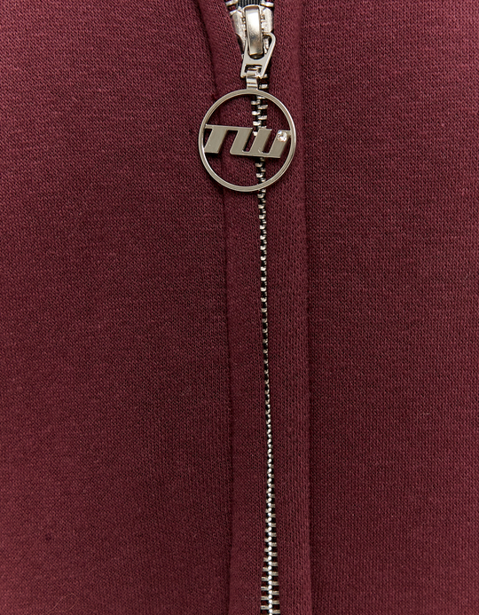 TALLY WEiJL, Burgundy Zip Up Hoodie for Women