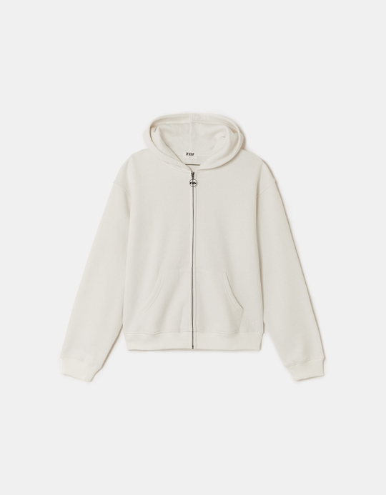 TALLY WEiJL, White Zip Up Hoodie for Women