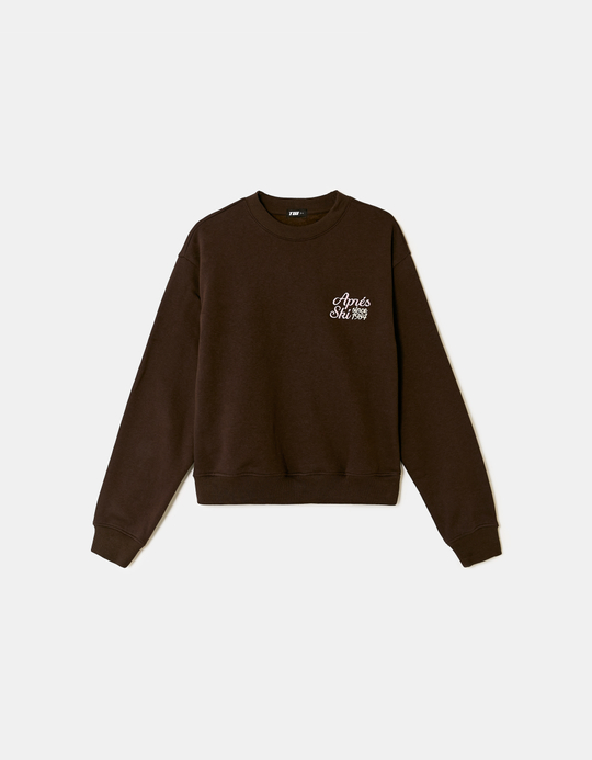 TALLY WEiJL, Brown Embroidered Sweatshirt for Women