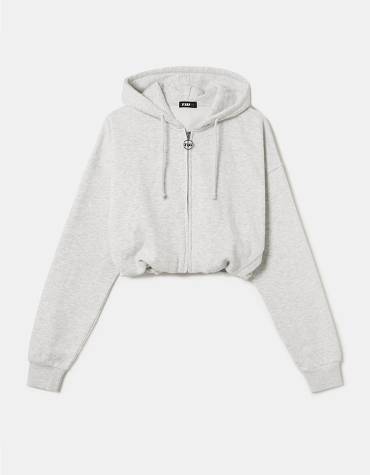 TALLY WEiJL, Grey Zip Up Hoodie for Women