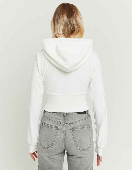 TALLY WEiJL, Weisse Basic Cropped Zip-Up Hoodie for Women