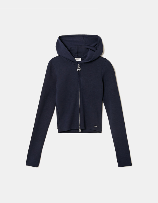 TALLY WEiJL, Hoodie blu con zip for Women