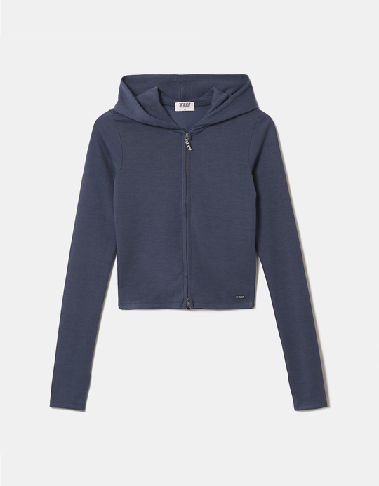 TALLY WEiJL, Felpa con Zip Grigia for Women