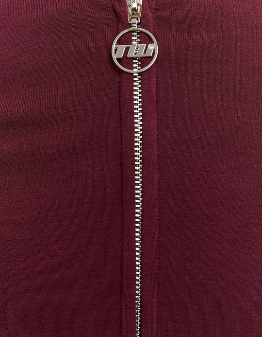 TALLY WEiJL, Burgundy Zip Up Hoodie for Women
