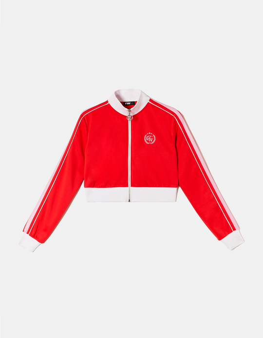 TALLY WEiJL, Rotes Sweatshirt mit weisse Streifen for Women