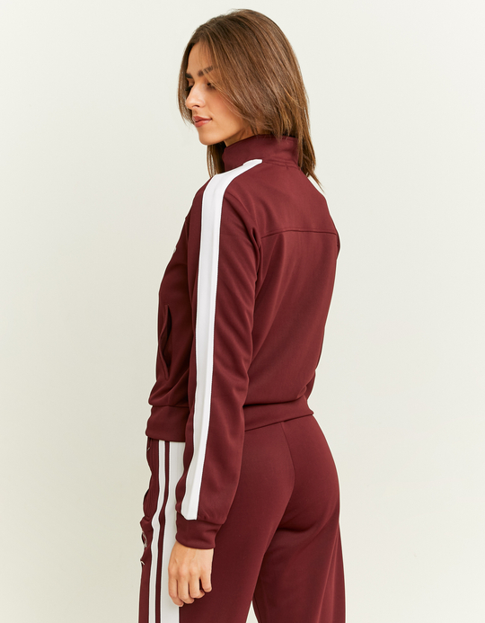 TALLY WEiJL, Red Zip Up Sweatshirt with Band Detail for Women