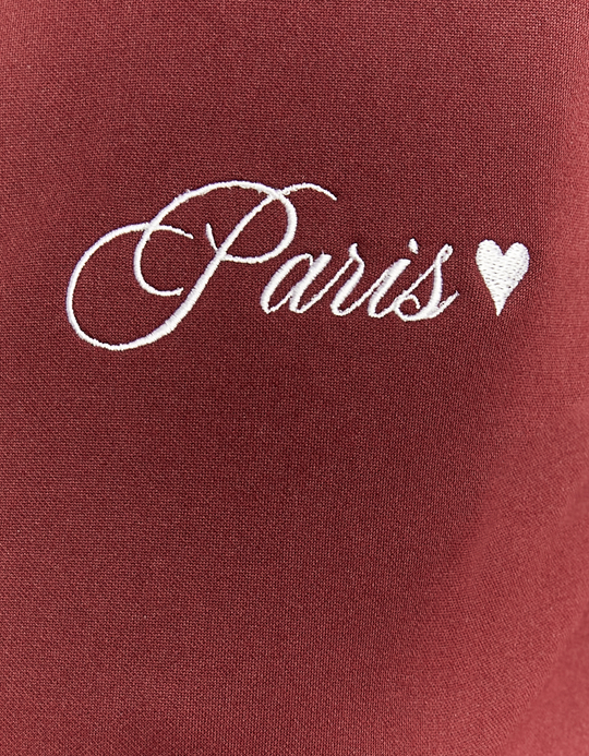 TALLY WEiJL, Red Zip Up Sweatshirt with Band Detail for Women
