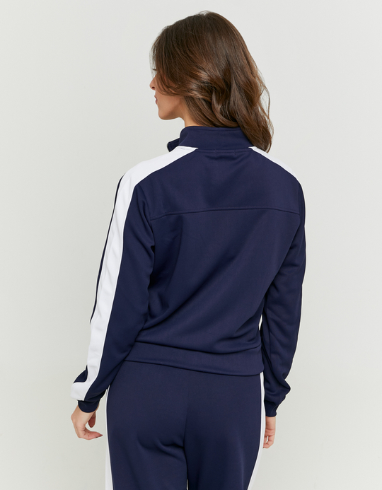 TALLY WEiJL, Blue Printed Sweatshirt with White Stripes for Women