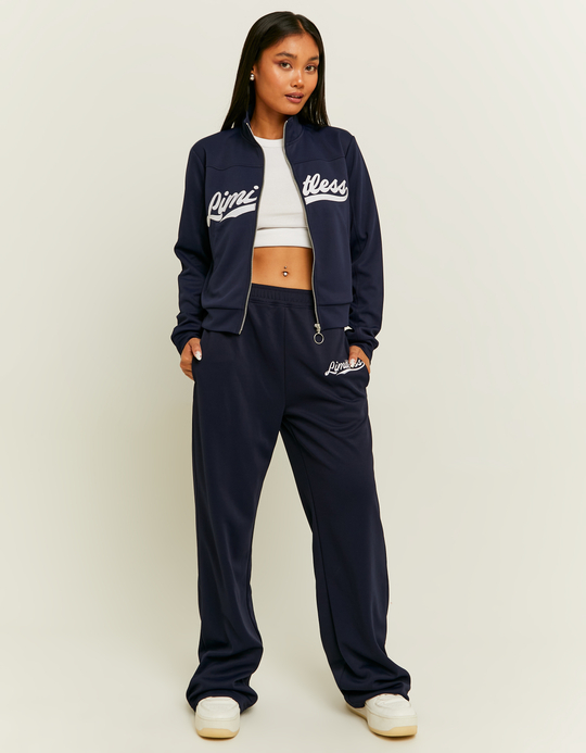 TALLY WEiJL, Blue Printed Zip Up Sweatshirt for Women