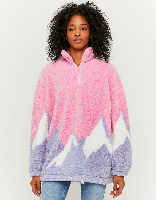 TALLY WEiJL, Faux Fur Oversize Sweatshirt for Women