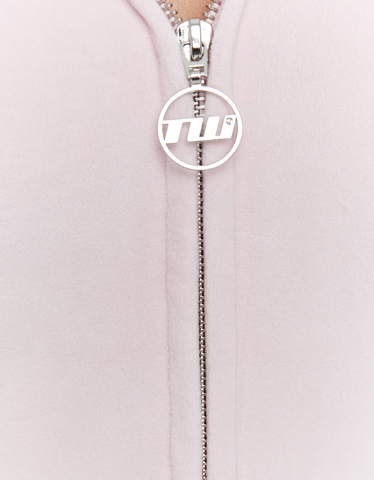 TALLY WEiJL, Pink Cropped Zip Up Hoodie for Women