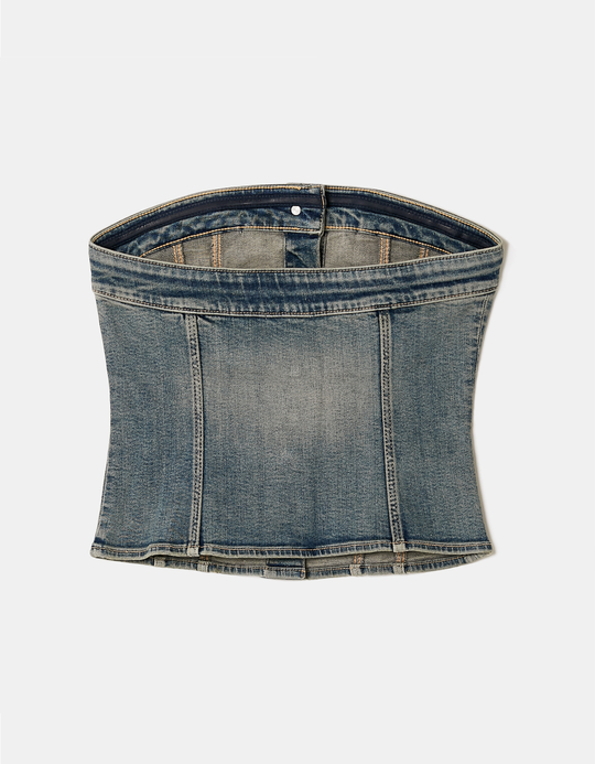 TALLY WEiJL, Blue Sleeveless Denim Top for Women