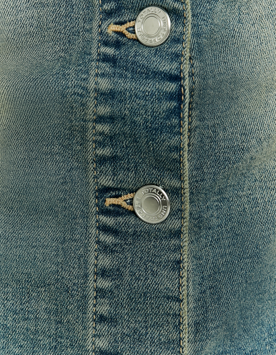 TALLY WEiJL, Blaues ärmelloses Denim Top for Women