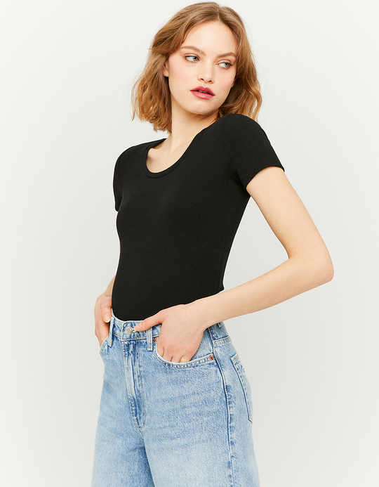 TALLY WEiJL, Schwarzes Basic T-Shirt for Women