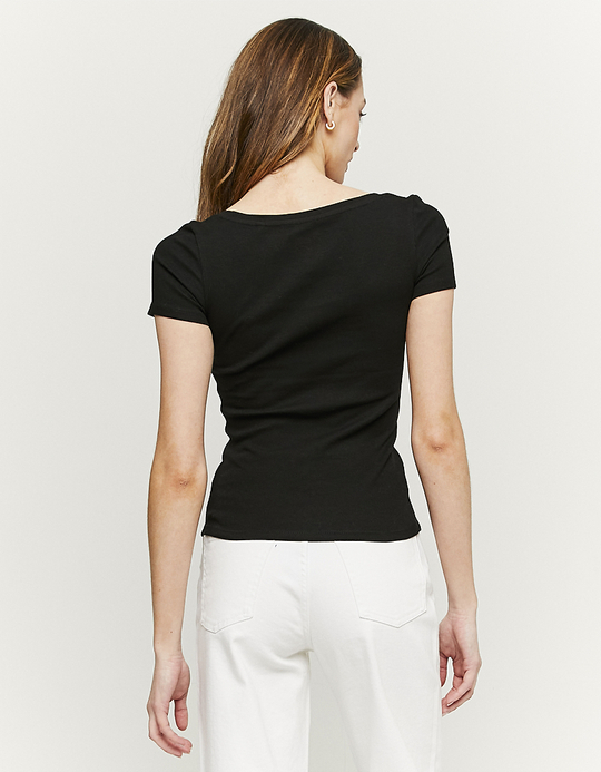 TALLY WEiJL, T-Shirt Basique Noir for Women