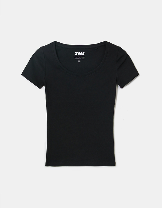 TALLY WEiJL, Black Basic T-Shirt for Women