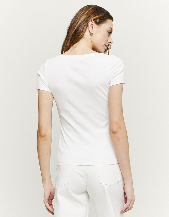 TALLY WEiJL, Weißes Basic T-Shirt for Women