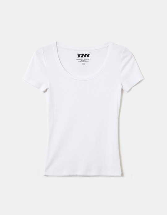 TALLY WEiJL, Weißes Basic T-Shirt for Women