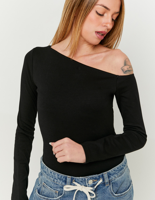 TALLY WEiJL, Black Basic T-shirt for Women
