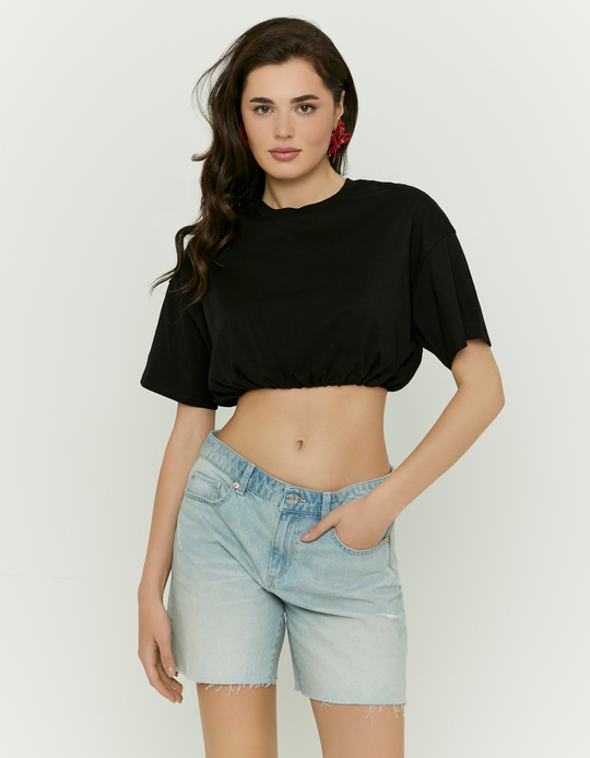 TALLY WEiJL, T-Shirt Court Noir for Women