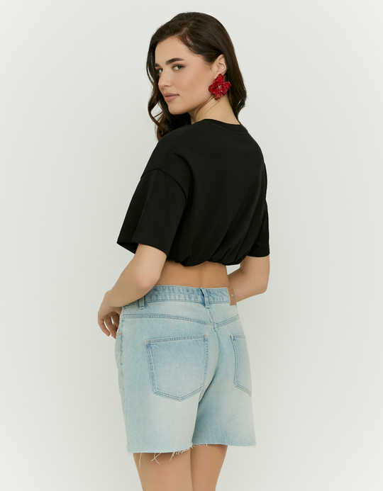 TALLY WEiJL, T-Shirt Court Noir for Women