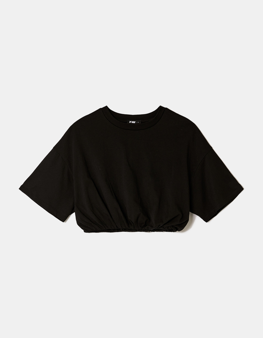 TALLY WEiJL, T-Shirt Court Noir for Women