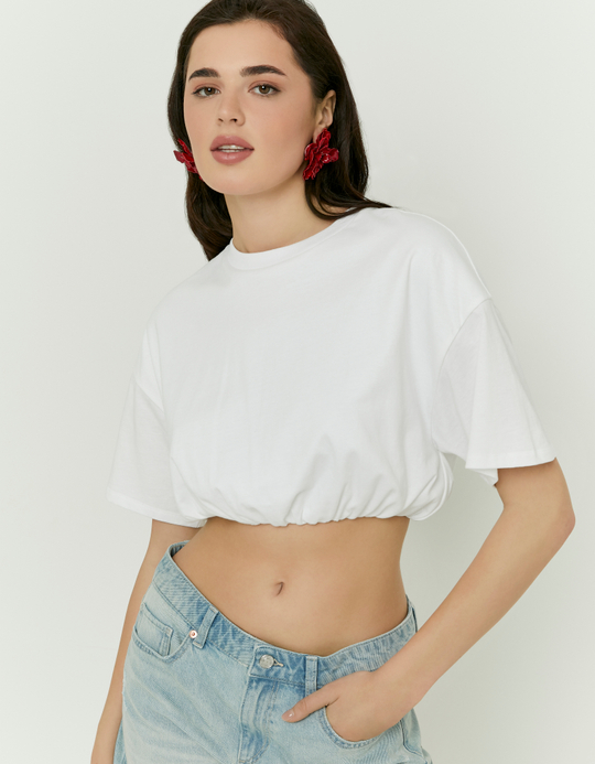 TALLY WEiJL, T-Shirt Court Blanc for Women