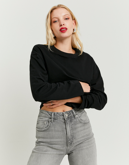 TALLY WEiJL, T-shirt Basic Μαύρο for Women