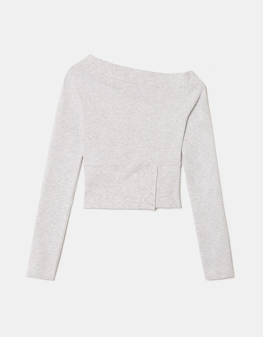 TALLY WEiJL, Graues Asymmetrisches Top for Women