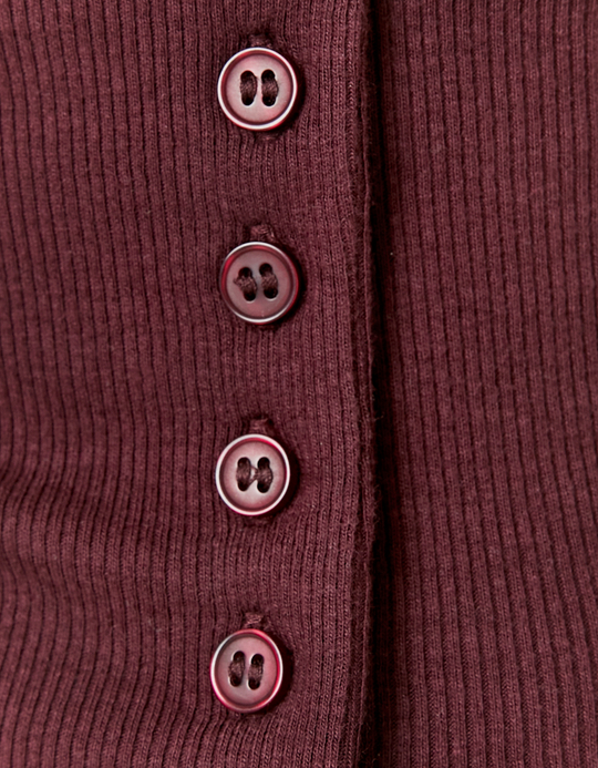 TALLY WEiJL, Top Bordeaux Asymétrique for Women