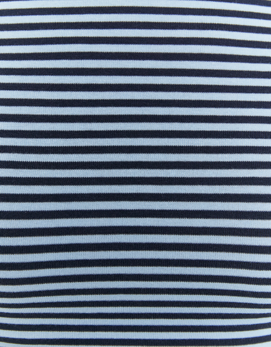TALLY WEiJL, T-Shirt Basique Bleu Rayé à Manches Longues for Women