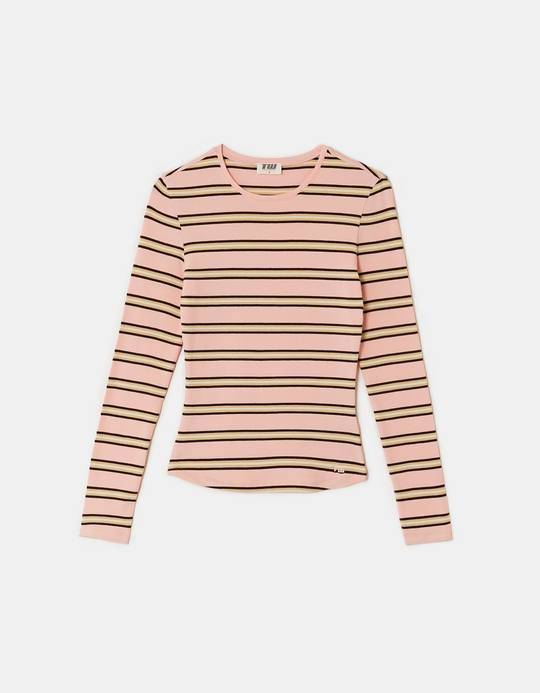 TALLY WEiJL, Pinkyfarbenes Basic Langarm T-Shirt for Women