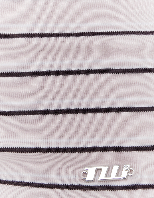 TALLY WEiJL, White Striped Long Sleeve T-Shirt for Women