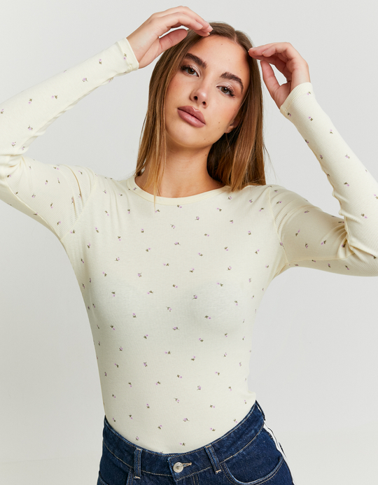 TALLY WEiJL, Florales Basic Langarmshirt for Women