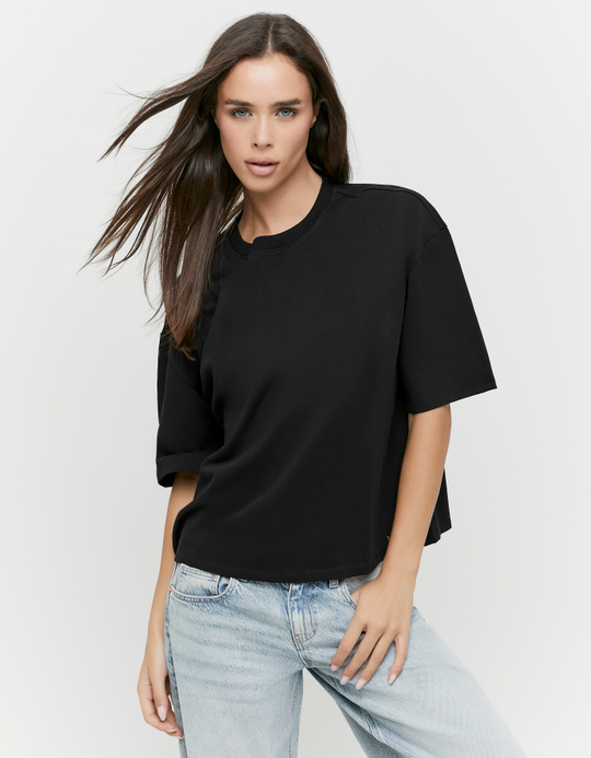 TALLY WEiJL, Schwarzes Oversize T-Shirt for Women