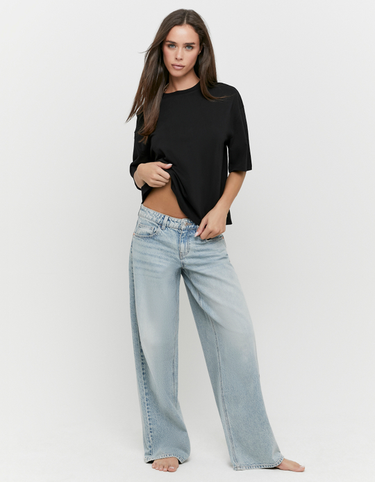 TALLY WEiJL, Schwarzes Oversize T-Shirt for Women