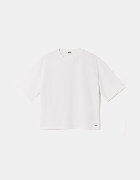 TALLY WEiJL, T-Shirt Basique Blanc Oversize for Women